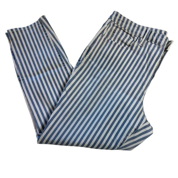 Universal Thread High Rise Skinny Nautical Sailor Stripe Button Fly Jeans 16/33R - Picture 5 of 6